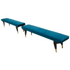 Vintage Pair of Benches, Italy, circa 1950