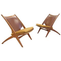 Pair of Lounge Chairs by Fredrik A. Kayser for Gustav Bahus, 1950s