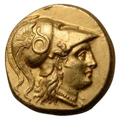 Ancient Greek Gold Coin of King Alexander the Great, 323 BC