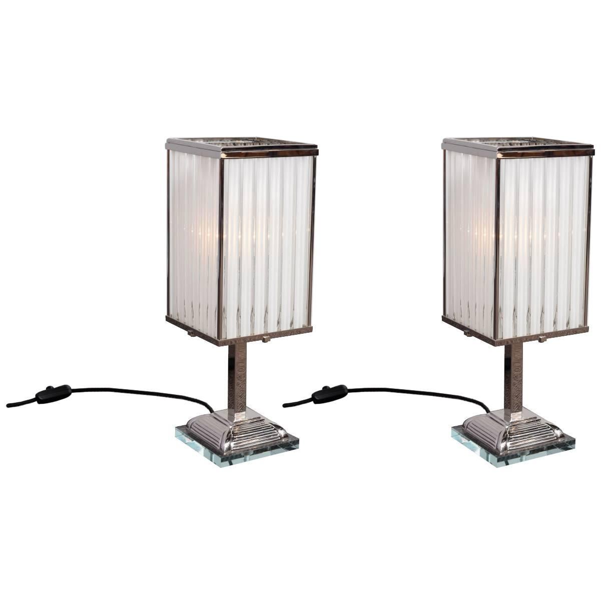 Pair of Art Deco Lamps For Sale