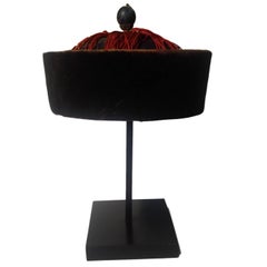 Cappello invernale da ufficiale di corte cinese del XIX secolo