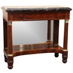 Antique American Marble-Top Pier Console