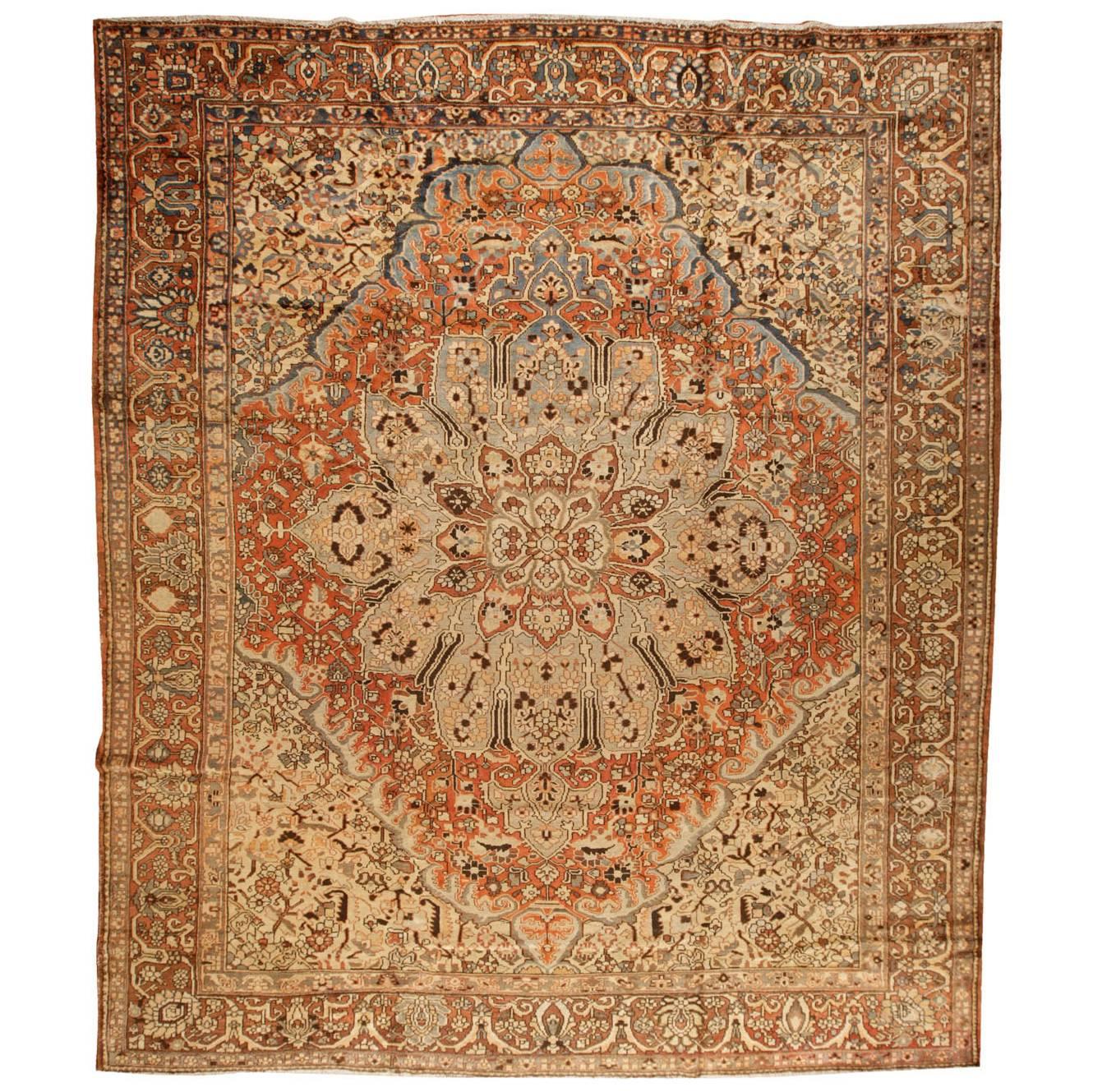 Antique Persian Bakhtiari Carpet For Sale