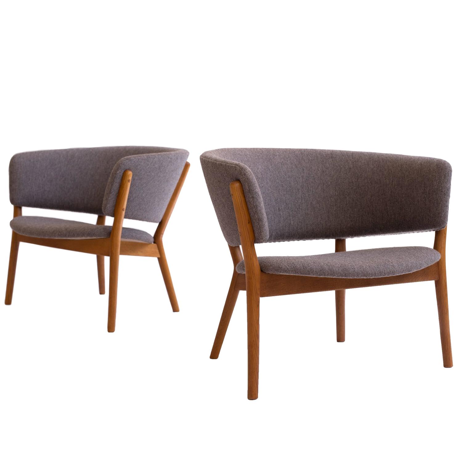 Pair of Nanna Ditzel ND83 Easy Chairs For Sale at 1stdibs
