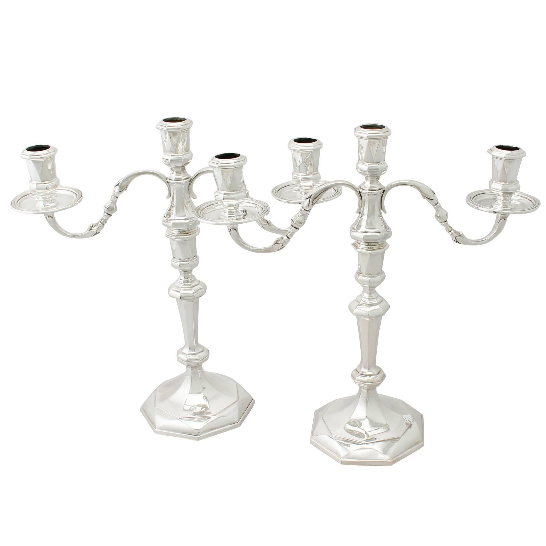 Sterling Silver George II Style Candelabra/Centerpiece by C J Vander Ltd