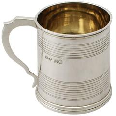 Sterling Silver Christening Mug, Antique Victorian 10