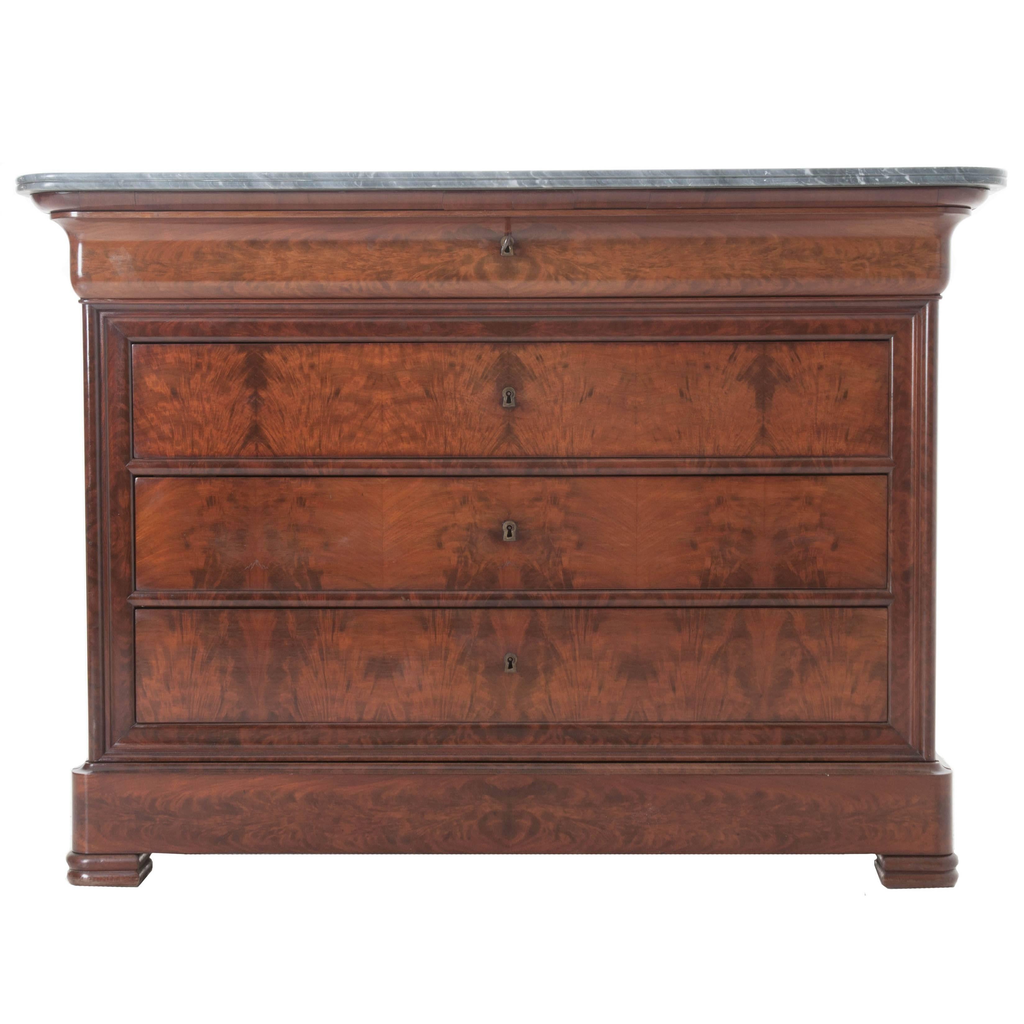 French 19th Century Louis Philippe Commode with Marble Top