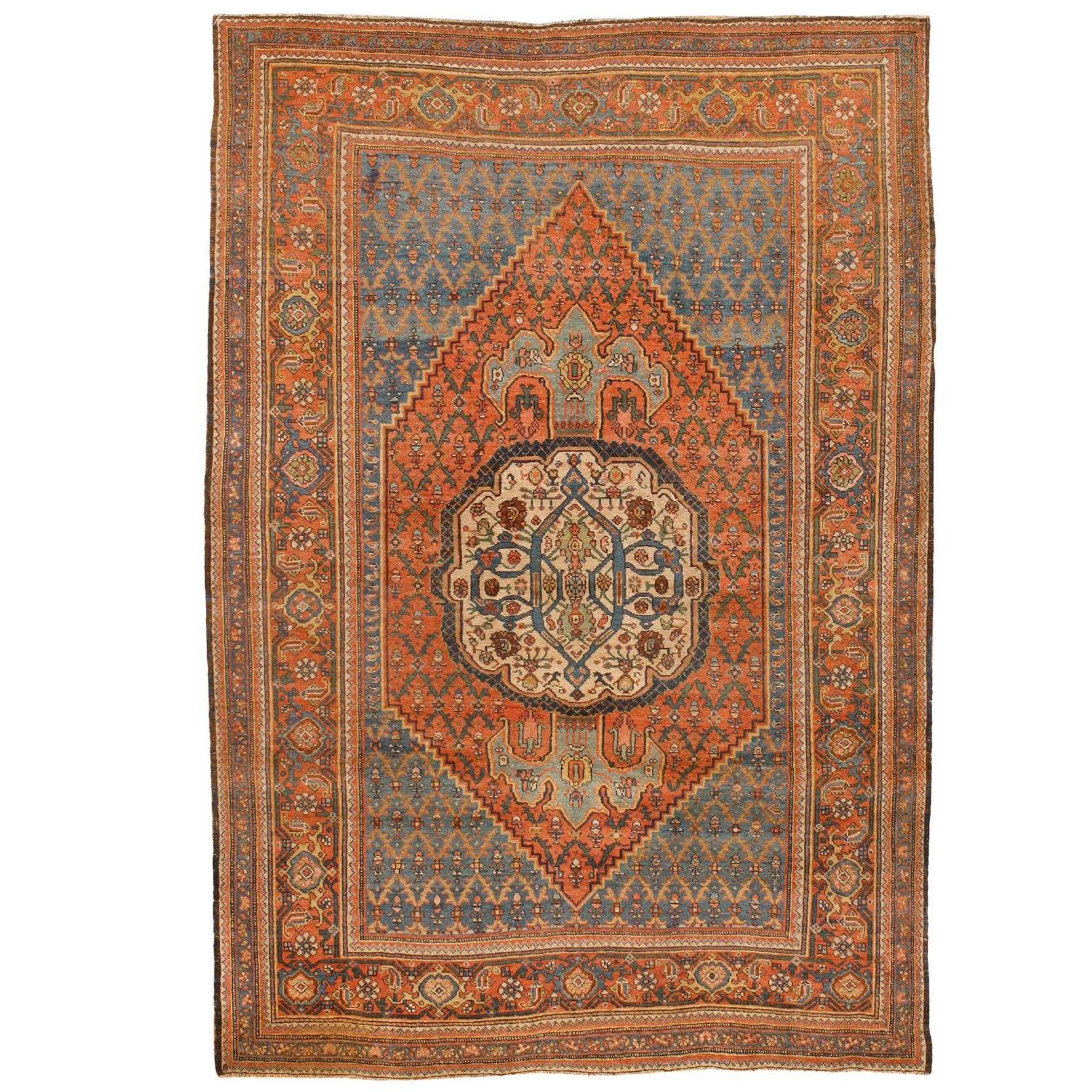 Antique 19th Century Persian Bidjar Rug For Sale