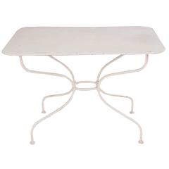French Antique Painted Metal Bistro Table