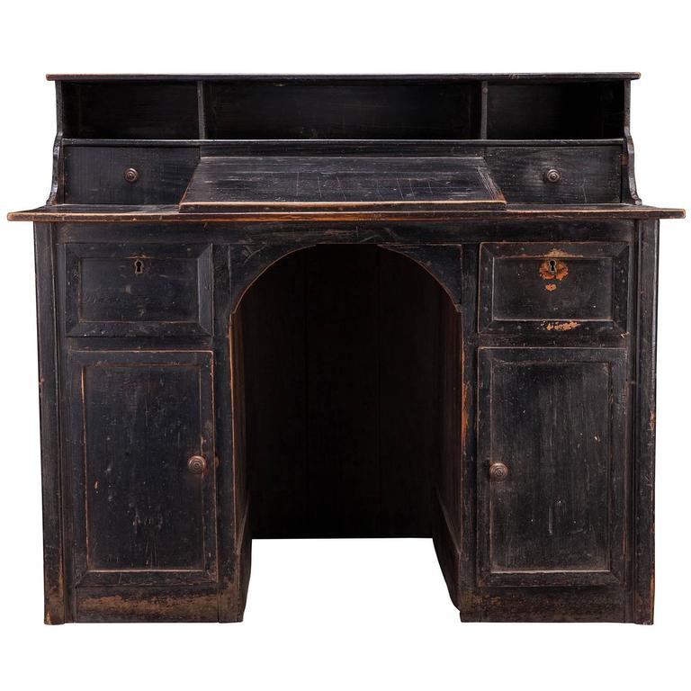 Ebonized Pine Desk at 1stdibs