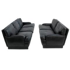 Amazing & Rare 1960s Leather Sofa Set by Arne Norell Mod. Mexico Aneby Sweden AB 5