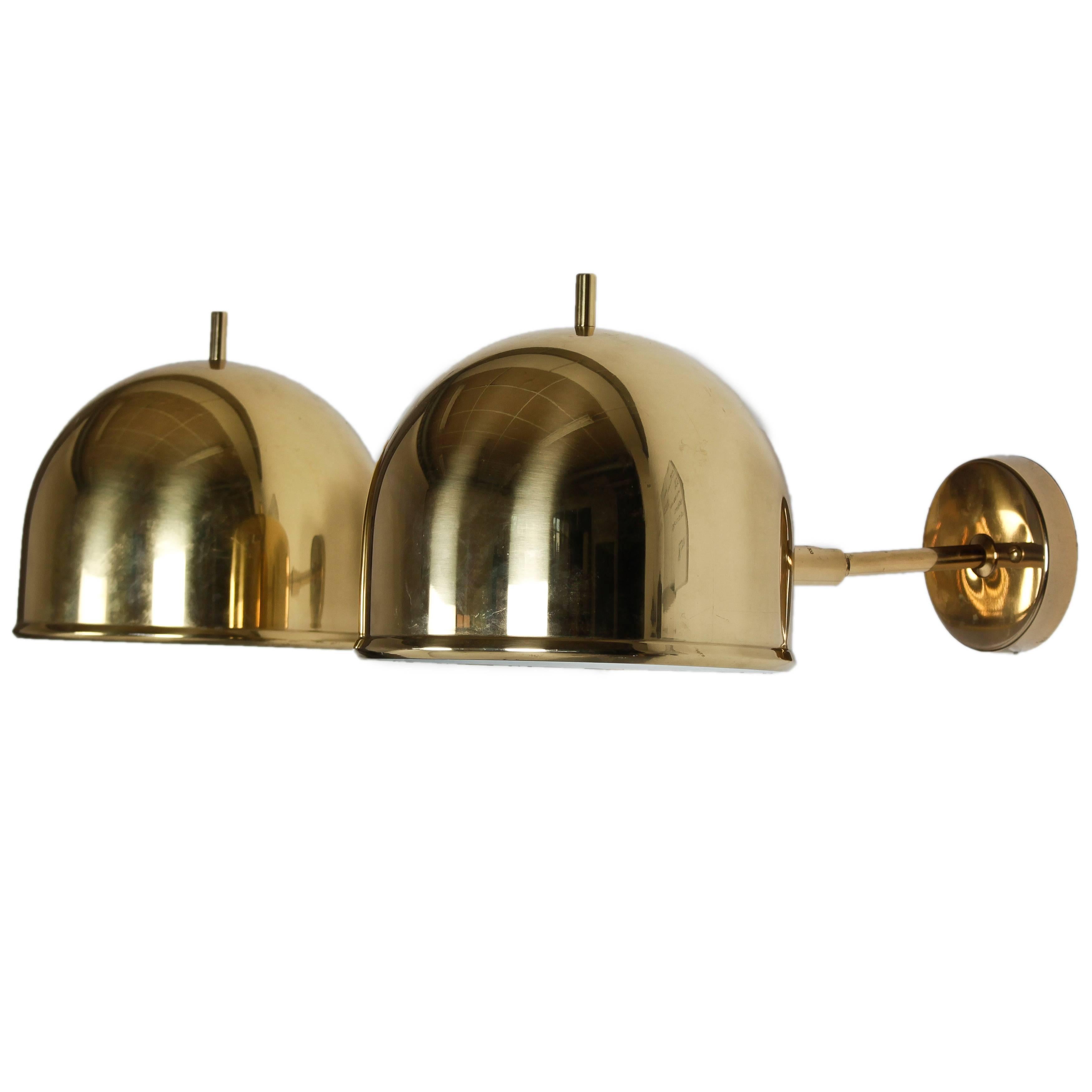 Wall Lamps in Brass by Bergboms, Sweden