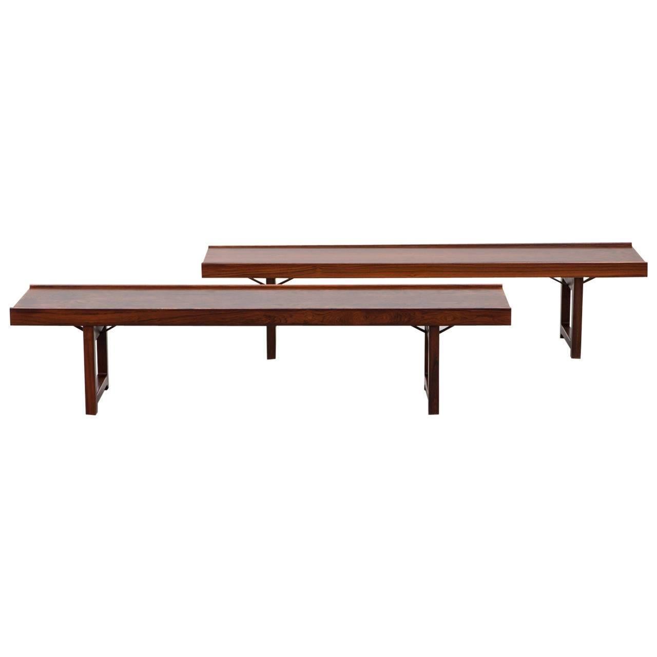 Pair of Rosewood Benches by Torbjørn Afdal