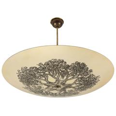 "Tree of Life" Flush Mount Ceiling Light by Piero Fornasetti