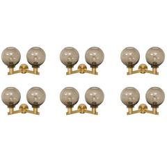Hans-Agne Jakobsson Set of Six Wall Lamps Model V-305/2 1