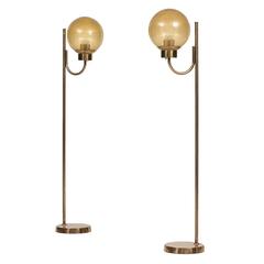 Pair of Floor Lamps Produced by Bergboms in Sweden