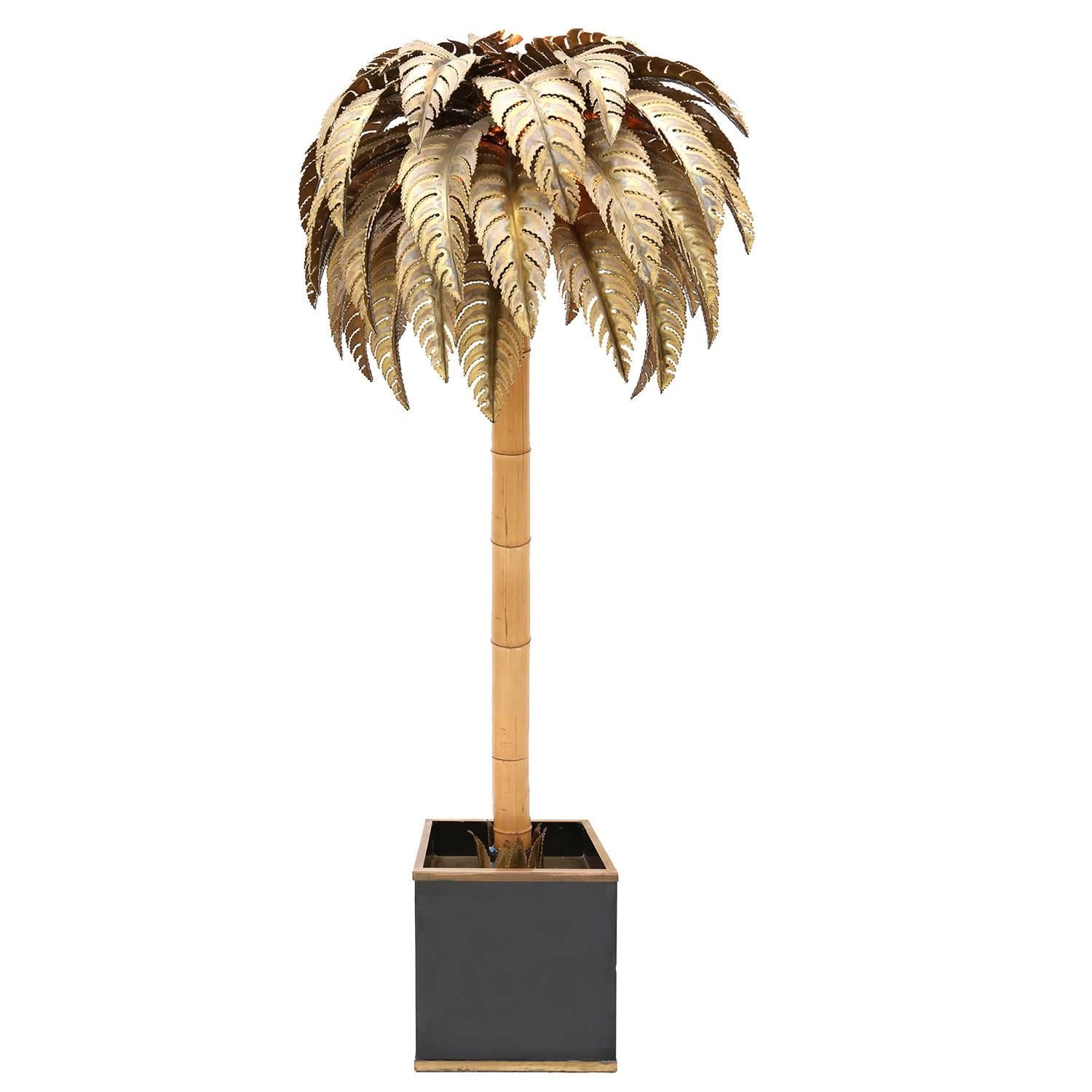 Bamboo Palm Tree Floor Lamp