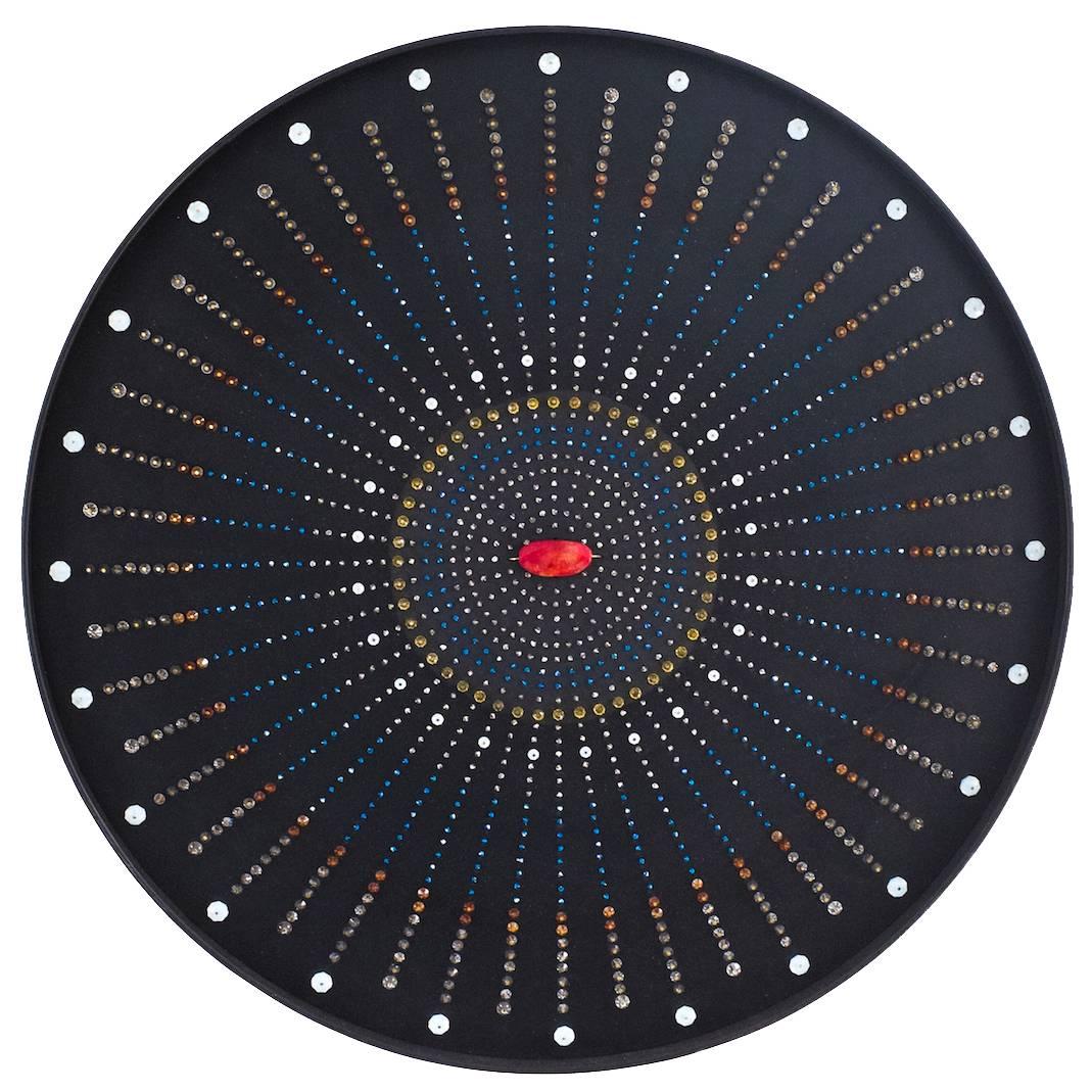 Swarovski Crystal Wall Sculpture Amber Ray For Sale