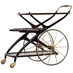 Mid-20th Italian Trolley Bar Cart by Cesare Lacca, Italy, 1950