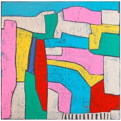 'All Roads Lead to Roads' Abstract Landscape Painting by Alan Fears Pop Art