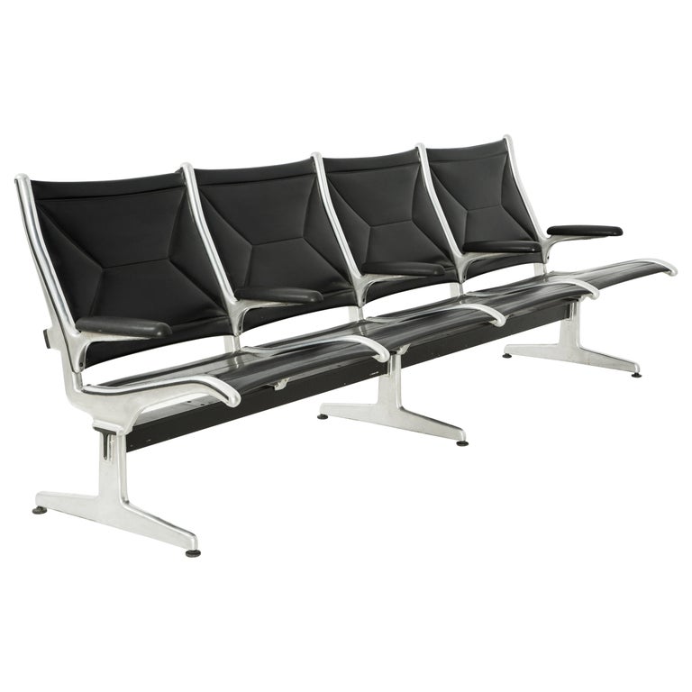 Tandem Sling by Ray and Charles Eames for Herman Miller, Four-Seat For Sale