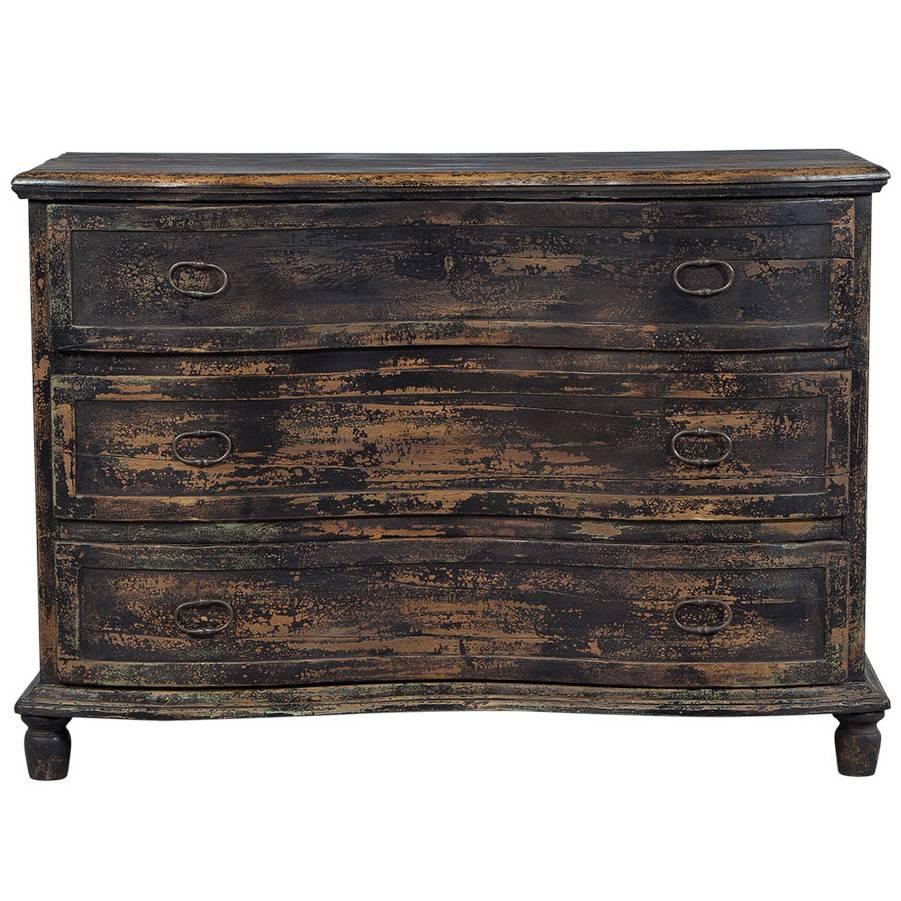 St. Germain Distressed Black Rustic Chest