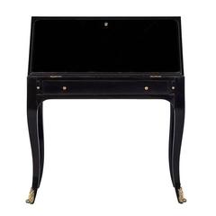 18th Century Inspired Duchess Bureau in Black Lacquered
