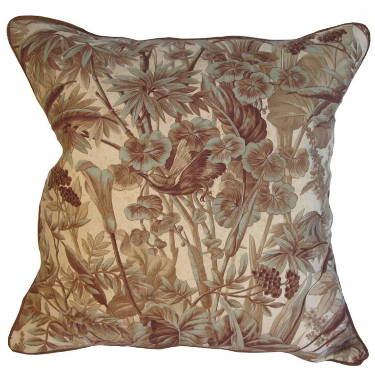 19th Century French Fabric Pillow by Mary Jane McCarty For Sale at 1stdibs