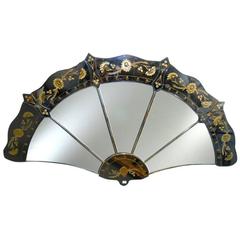 Vintage Art Deco Fan Mirror