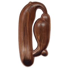 Julian Watts Hand-Carved, Sculptural Object "Bowl 1" Walnut Sculpture, 2016