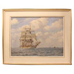 "A Clipper at Sea" Oil Painting by Richard Howard Penton