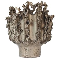 Marcello Fantoni Brutalist Welded Metal Vase