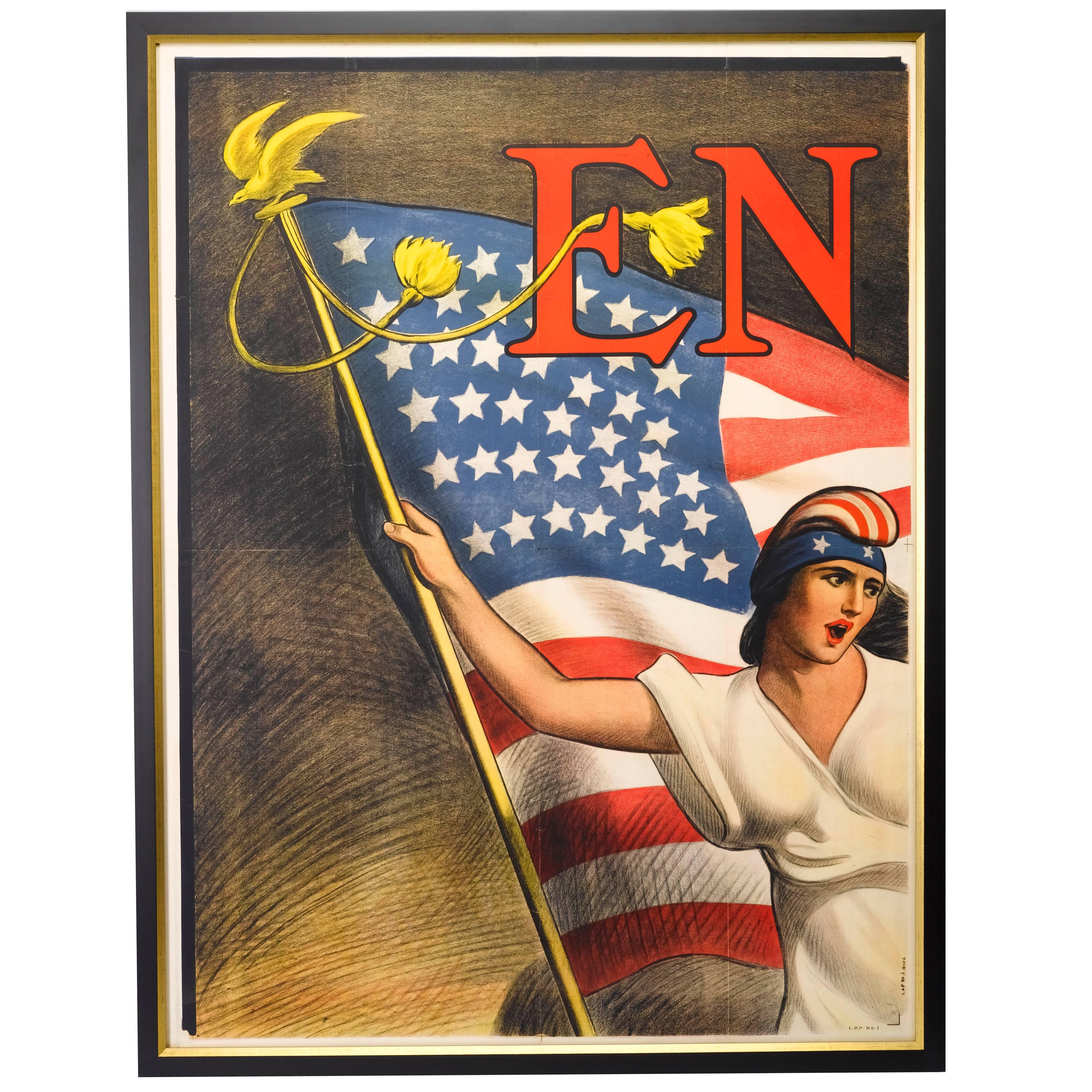 World War I Vintage Recruitment Poster, circa 1918