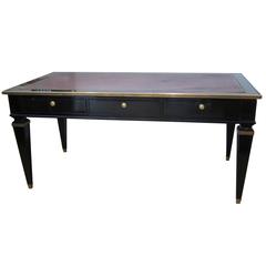 Large Neoclassical Desk, Attributed to Maison Jansen, France, 1940s