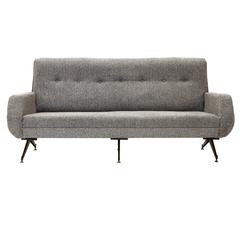 Vintage Mid-Century Italian Grey Sofa, 1950s