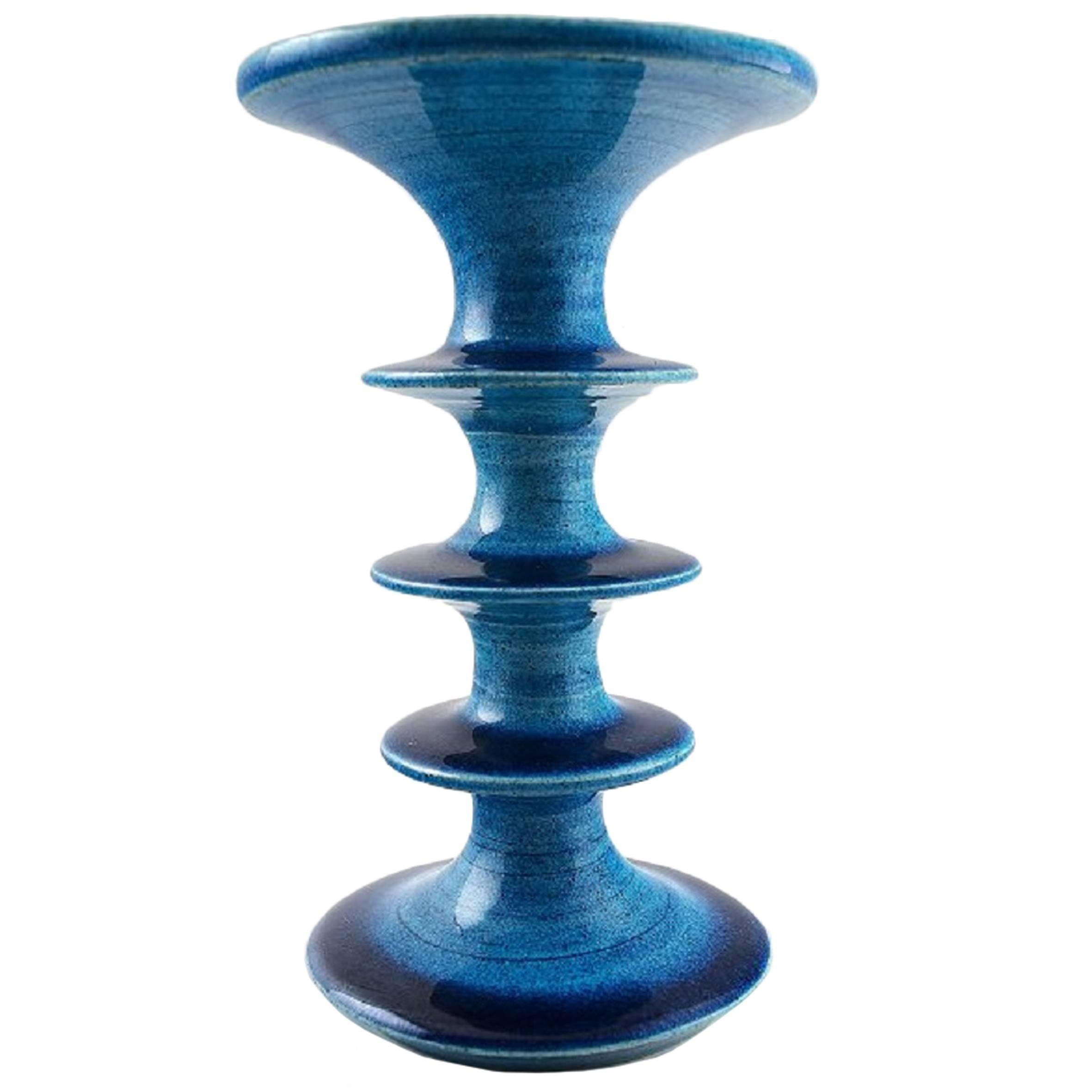 Kähler, Denmark, Glazed Candlestick, 1960s For Sale