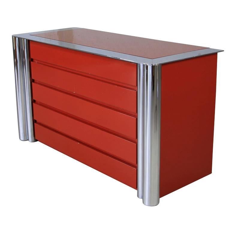 Chest of Drawers Attributed to Acerbis, Italy, 1970s For Sale