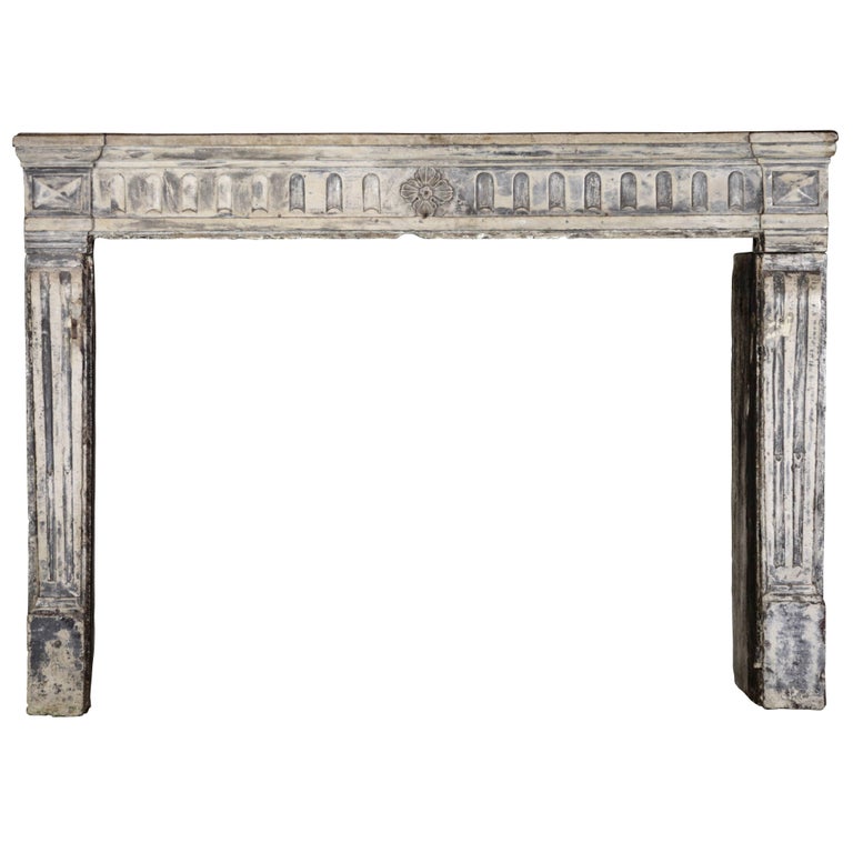 18th Century Country Original Antique Fireplace Mantel In