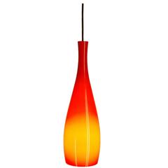 Red 'Bang' Pendant Lamp by Jacob Eiler Bang for Fog and Morup, 1960s
