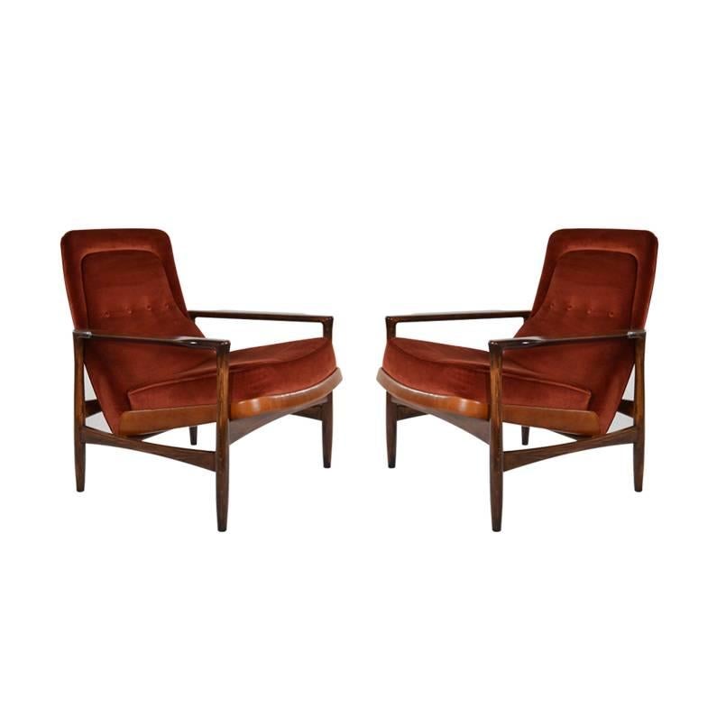 Pair of Torbjørn Afdal for Selig Lounge Chairs