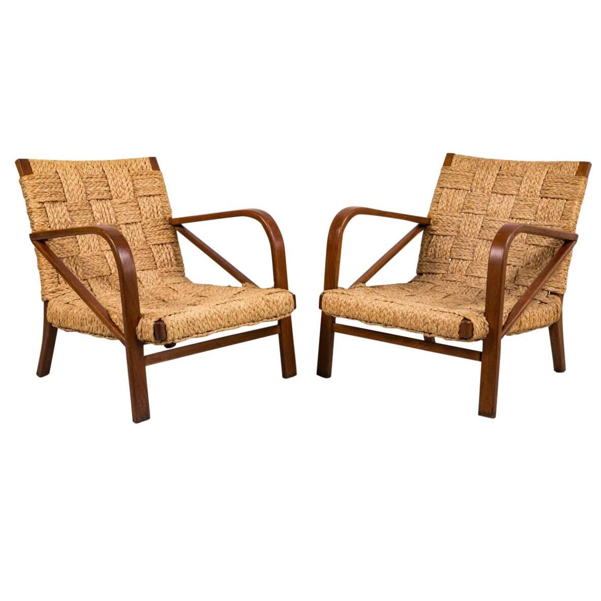 Pair of French Chairs in the Style of Audoux Minet