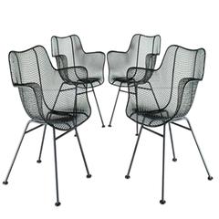 Set of Four 1950s Sculptura Armchairs by Russell Woodard