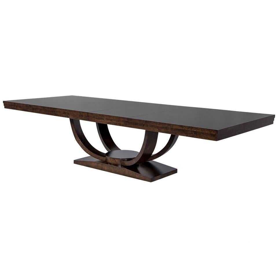 Carrocel Custom Olive Burled Deco Inspired Dining Table For Sale