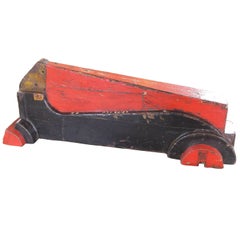 Vintage Wooden Factory Racing Car Art Toy Mold / Pattern