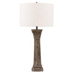French Corinthian Column Stone Lamp, 20th Century 7