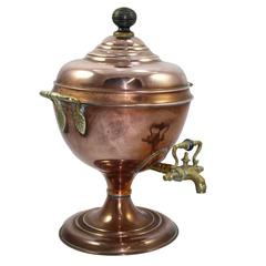 Antique Copper Samovar Hot Water Urn