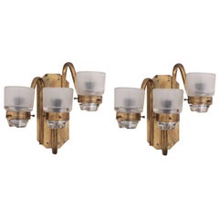 Pair of Marco Zanuso Wall Lamps or Sconces by O-Luce