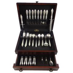 Lady Claire by Stieff Sterling Silver Flatware Set for Eight Service 61 Pieces
