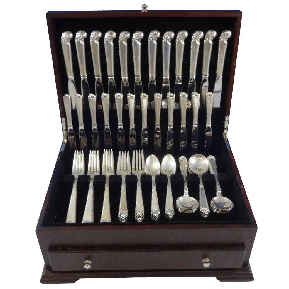 Lamerie by Tuttle Sterling Silver Flatware Service for 12 Set 72 Pieces Old