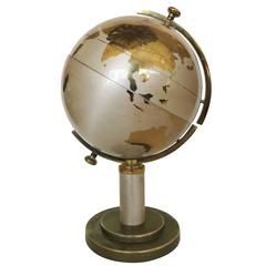 Steel and Brass Globe Cigarette Holder by Windmill, circa 1960